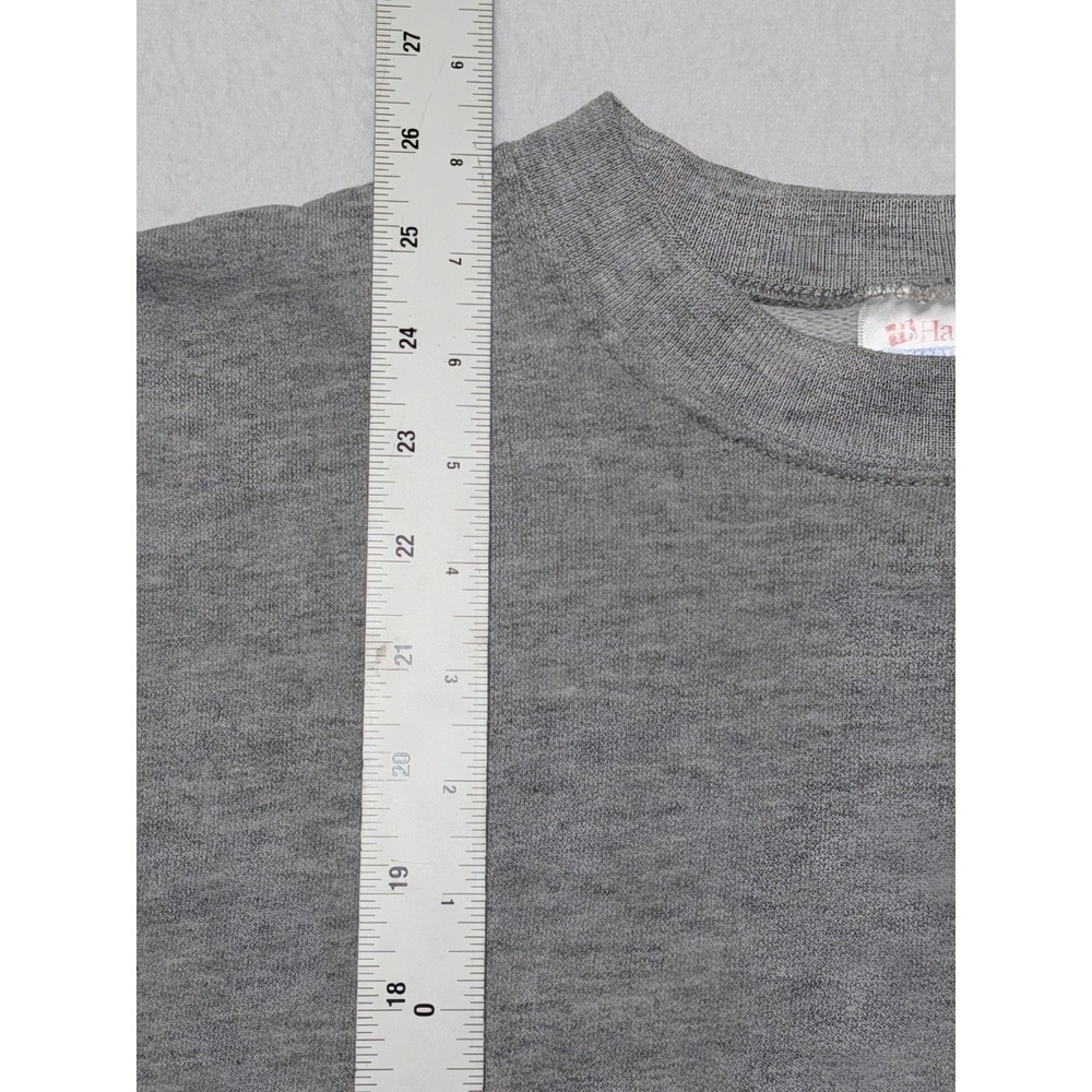 Hanes Aspen Embroidered Crewneck Sweatshirt Mens L Gray Ski Resort 90s - Picture 8 of 13